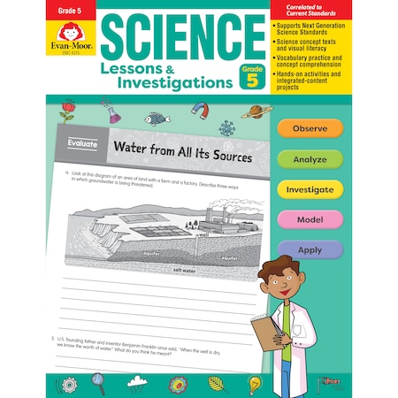 Evan-Moor Educational Publishers Science Lessons and Investigations, Teachers Edition, Grade 5 4315